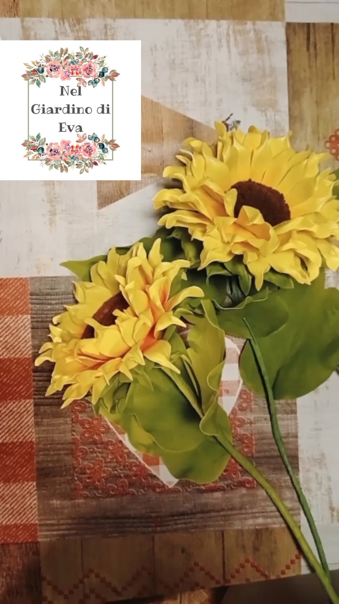 GIRASOLE GIALLO creazioni floreali in gomma EVA