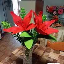 giglio rosso in gomma eva