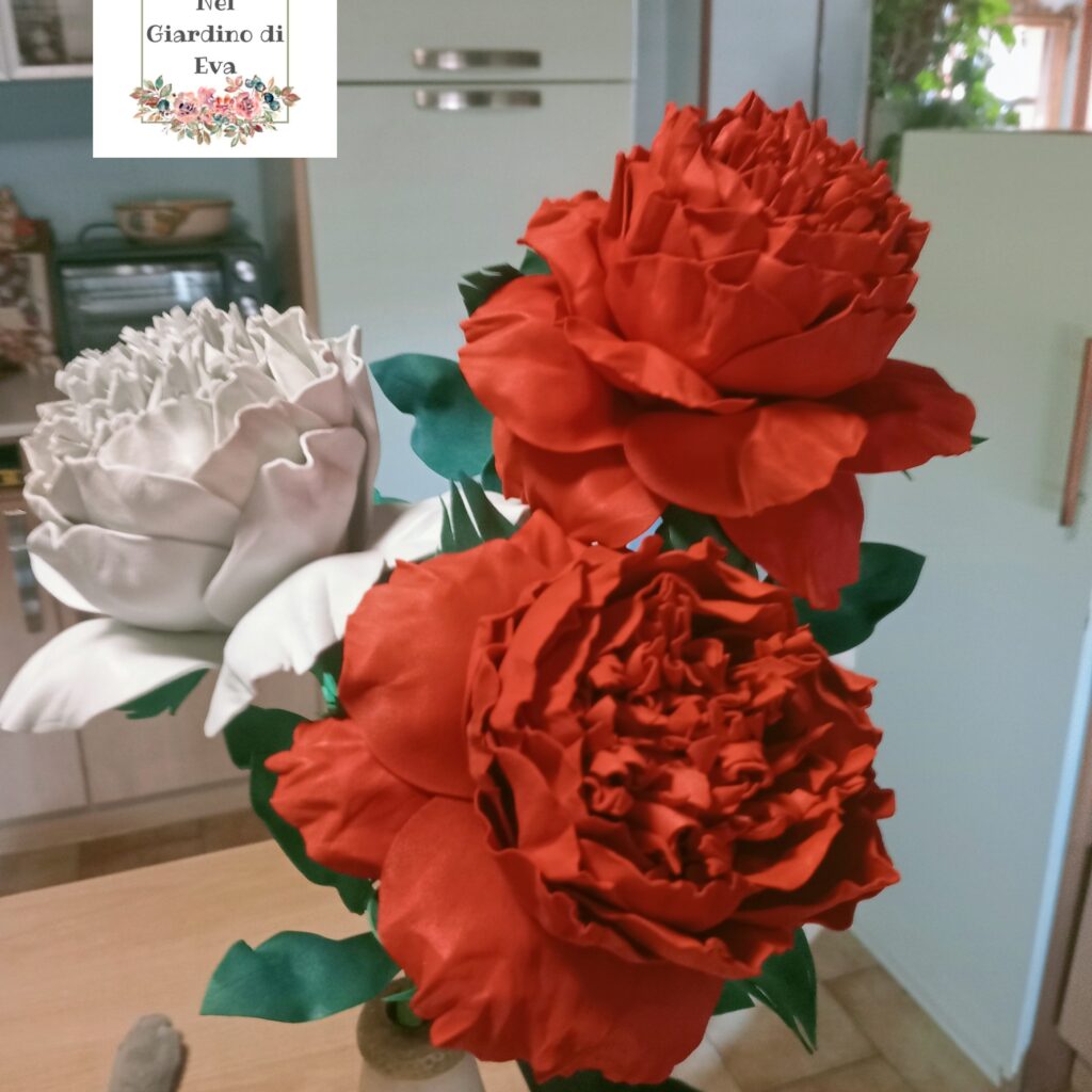 peonia in gomma eva